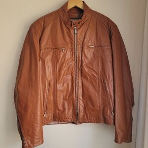RARE 80's Vintage Genuine Leather Jonathan Christopher Jacket Men's Size 48 Med